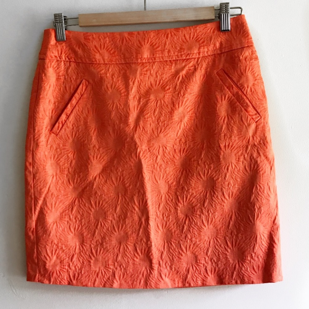Anthropologie Orange Skirt